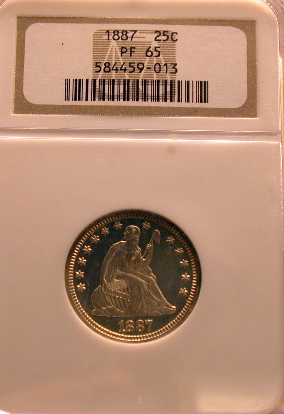 1887 P Seated Quarter. NGC Certified Proof 65, Population 41!! - Click Image to Close